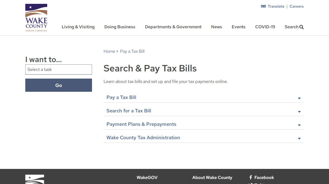 Search & Pay Tax Bills | Wake County Government